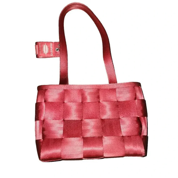 Harveys Women's Red Original Shoulder Seatbelt Bag Double Handle Strap Zip Top - Picture 6 of 7